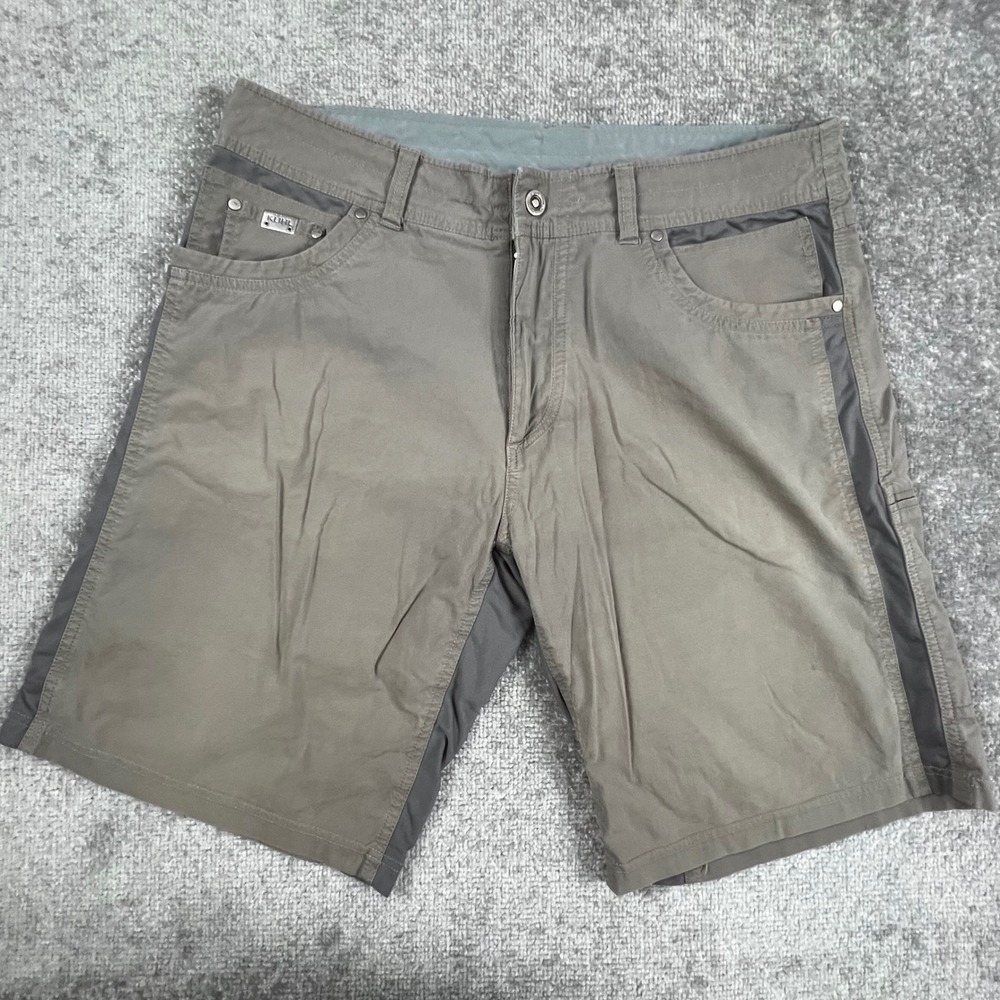 KUHL Radikl Shorts Mens 36 Gray Green Gorp Dad Hiking Outdoor Stretch Style 5068